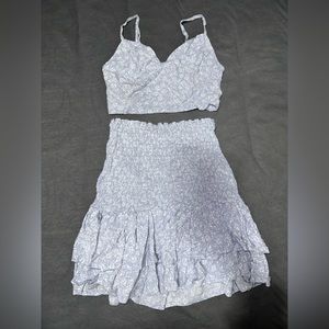 XS Garage Crop top and Skirt Set